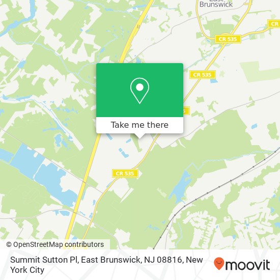 Mapa de Summit Sutton Pl, East Brunswick, NJ 08816