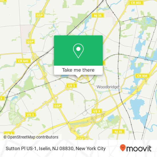 Mapa de Sutton Pl US-1, Iselin, NJ 08830