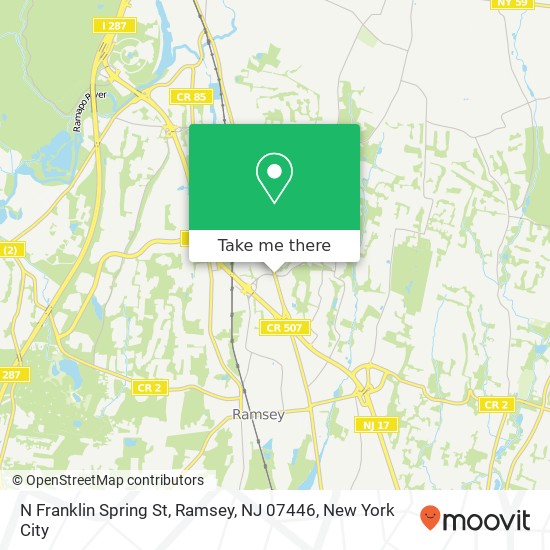 N Franklin Spring St, Ramsey, NJ 07446 map