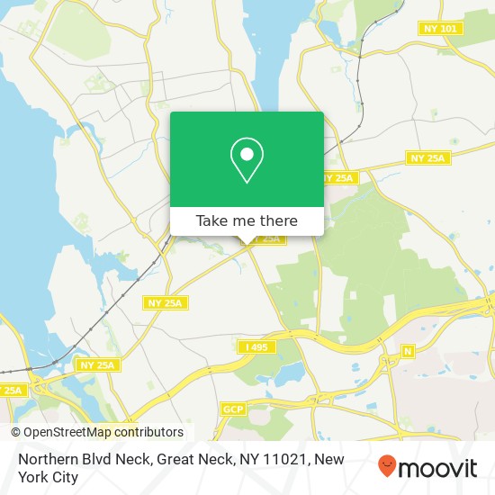 Mapa de Northern Blvd Neck, Great Neck, NY 11021