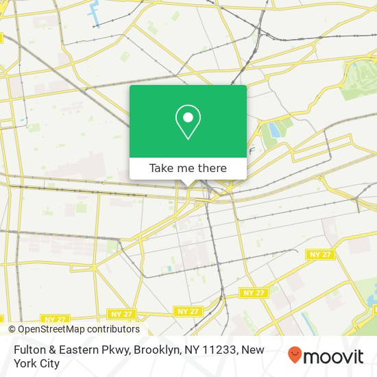 Mapa de Fulton & Eastern Pkwy, Brooklyn, NY 11233