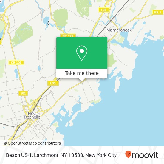 Beach US-1, Larchmont, NY 10538 map