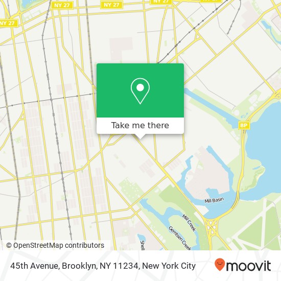 Mapa de 45th Avenue, Brooklyn, NY 11234
