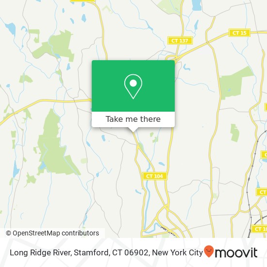 Mapa de Long Ridge River, Stamford, CT 06902