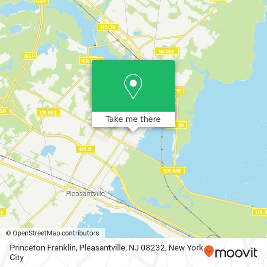 Mapa de Princeton Franklin, Pleasantville, NJ 08232