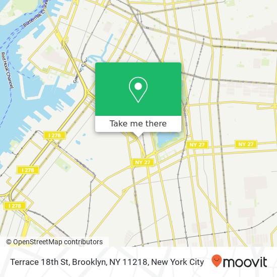 Mapa de Terrace 18th St, Brooklyn, NY 11218