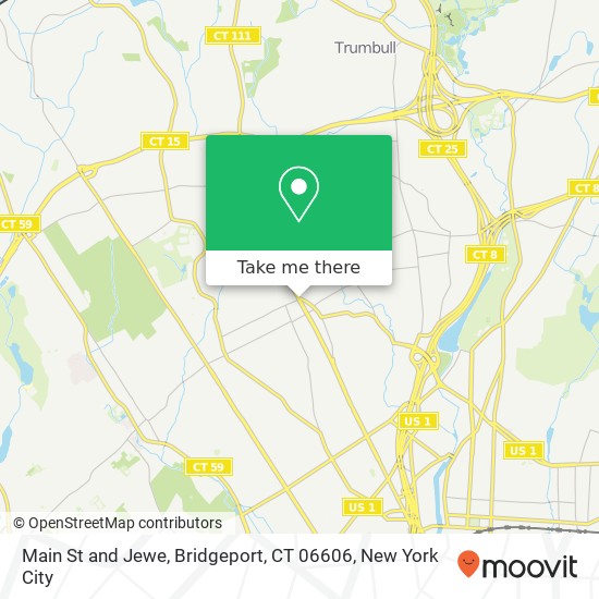 Mapa de Main St and Jewe, Bridgeport, CT 06606