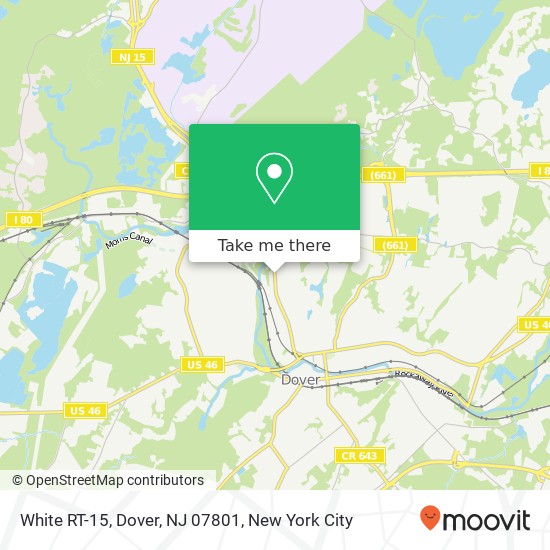 White RT-15, Dover, NJ 07801 map