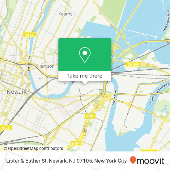 Mapa de Lister & Esther St, Newark, NJ 07105