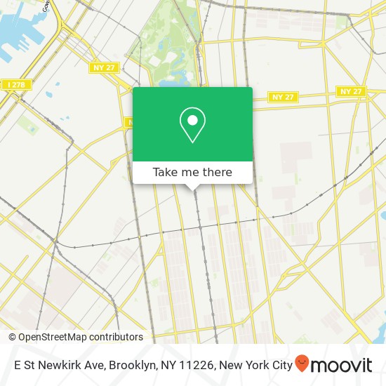 Mapa de E St Newkirk Ave, Brooklyn, NY 11226