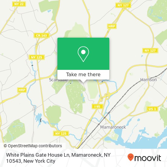 White Plains Gate House Ln, Mamaroneck, NY 10543 map