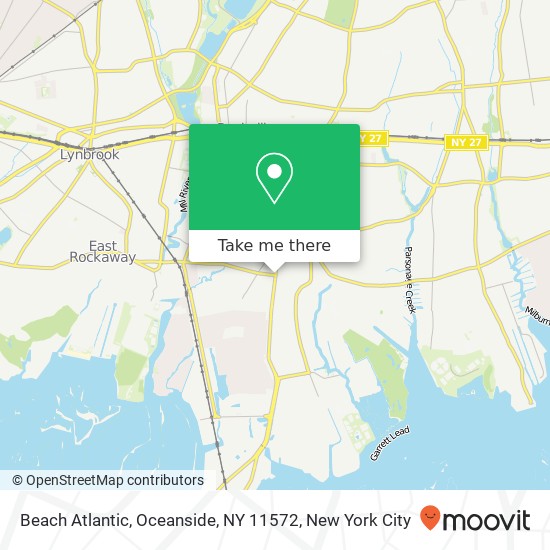 Mapa de Beach Atlantic, Oceanside, NY 11572