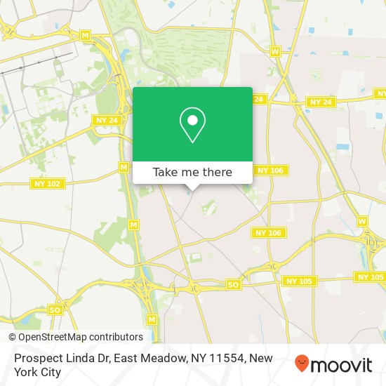 Mapa de Prospect Linda Dr, East Meadow, NY 11554