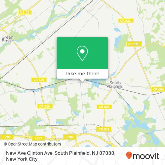 Mapa de New Ave Clinton Ave, South Plainfield, NJ 07080