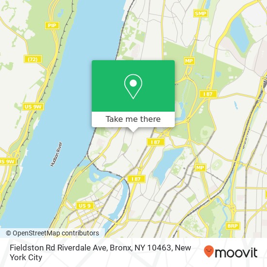 Mapa de Fieldston Rd Riverdale Ave, Bronx, NY 10463