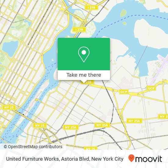 Mapa de United Furniture Works, Astoria Blvd