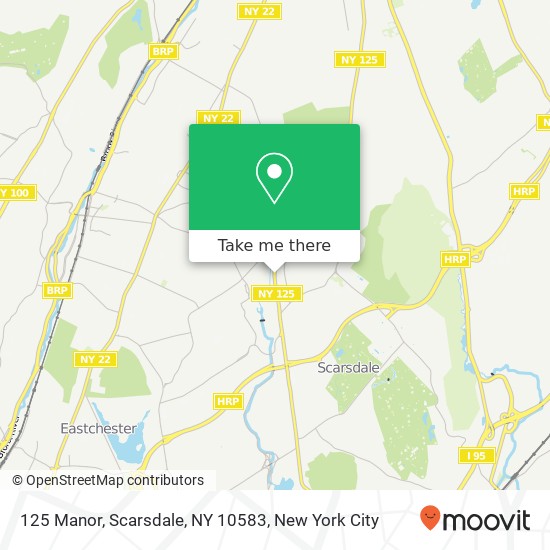 Mapa de 125 Manor, Scarsdale, NY 10583