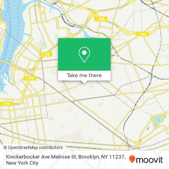 Knickerbocker Ave Melrose St, Brooklyn, NY 11237 map