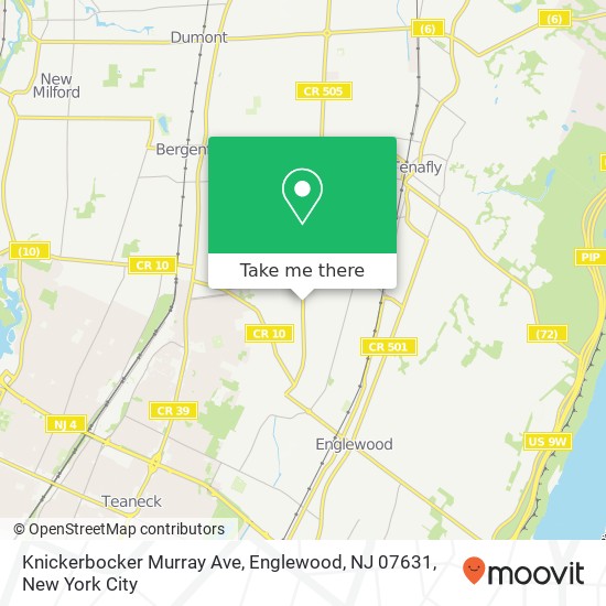 Mapa de Knickerbocker Murray Ave, Englewood, NJ 07631