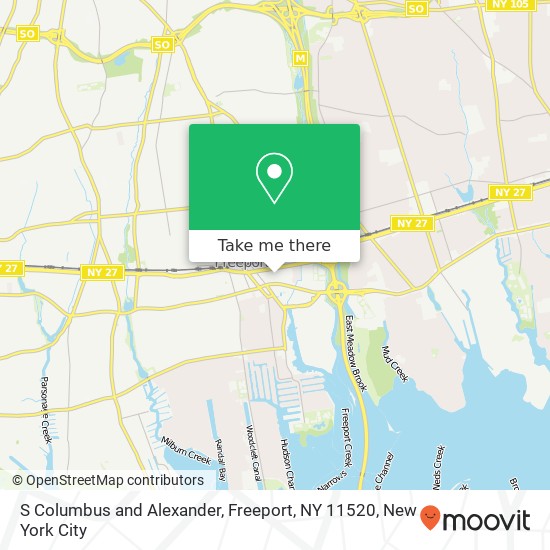 Mapa de S Columbus and Alexander, Freeport, NY 11520