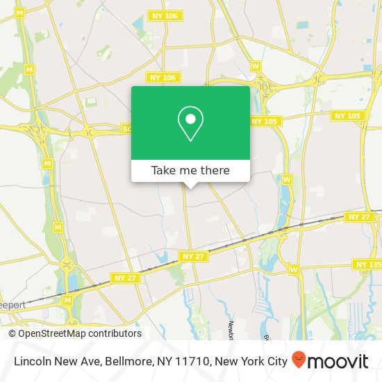 Mapa de Lincoln New Ave, Bellmore, NY 11710