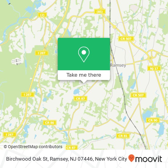 Birchwood Oak St, Ramsey, NJ 07446 map