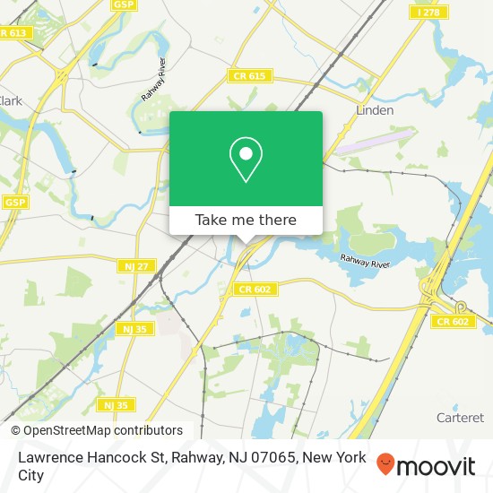 Mapa de Lawrence Hancock St, Rahway, NJ 07065