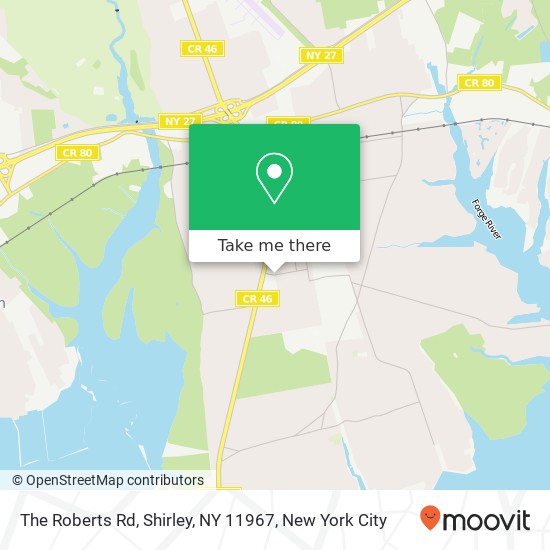 The Roberts Rd, Shirley, NY 11967 map