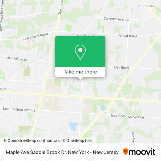 Maple Ave Saddle Brook Dr map