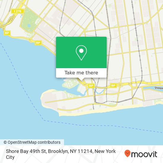 Mapa de Shore Bay 49th St, Brooklyn, NY 11214