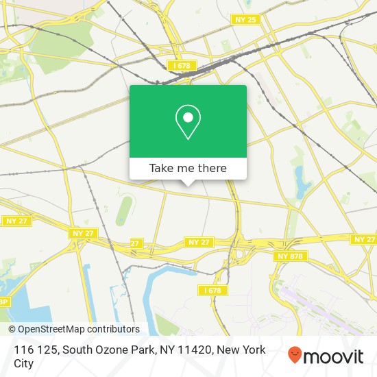 Mapa de 116 125, South Ozone Park, NY 11420
