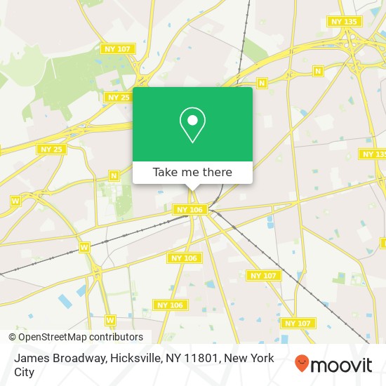 James Broadway, Hicksville, NY 11801 map