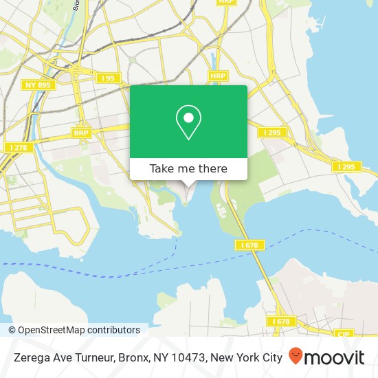 Zerega Ave Turneur, Bronx, NY 10473 map