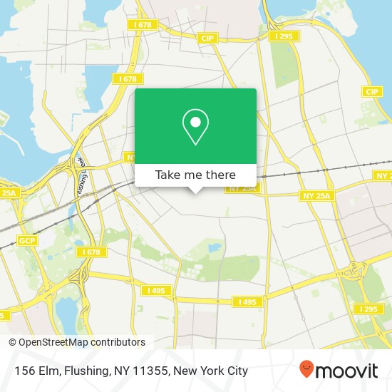 Mapa de 156 Elm, Flushing, NY 11355