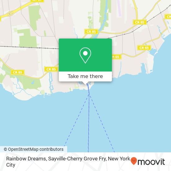 Mapa de Rainbow Dreams, Sayville-Cherry Grove Fry