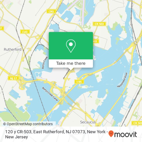 Mapa de 120 y CR-503, East Rutherford, NJ 07073