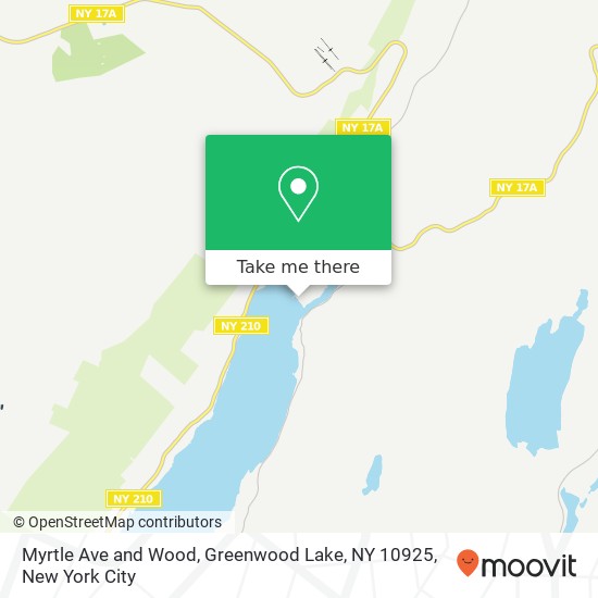 Mapa de Myrtle Ave and Wood, Greenwood Lake, NY 10925