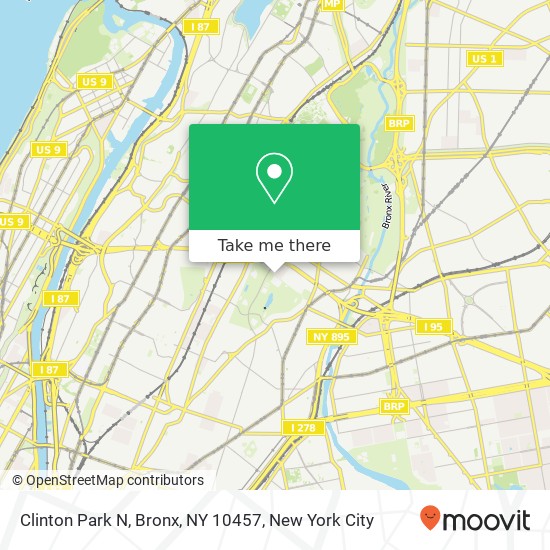 Mapa de Clinton Park N, Bronx, NY 10457