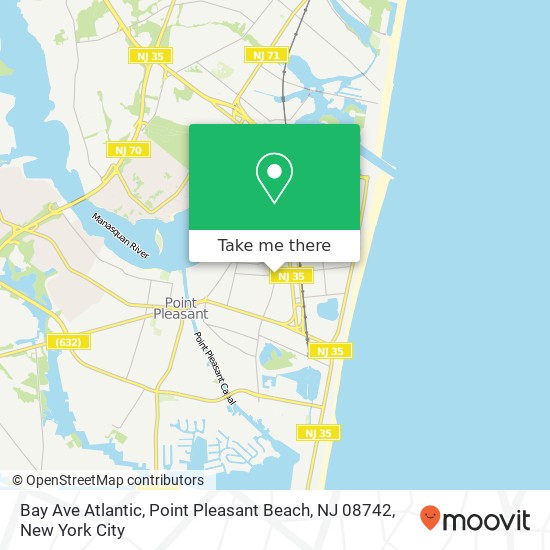 Bay Ave Atlantic, Point Pleasant Beach, NJ 08742 map