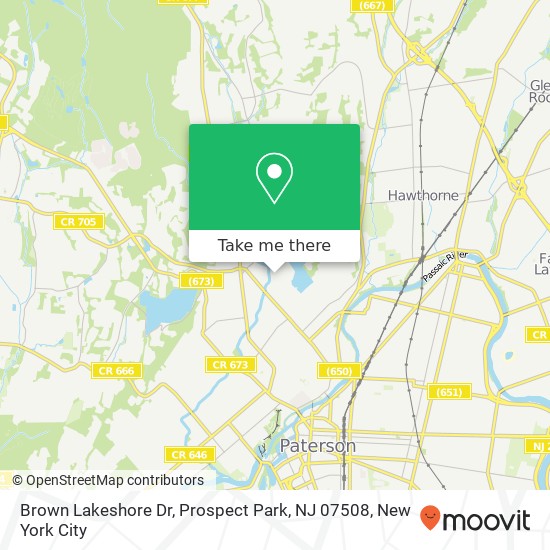 Brown Lakeshore Dr, Prospect Park, NJ 07508 map