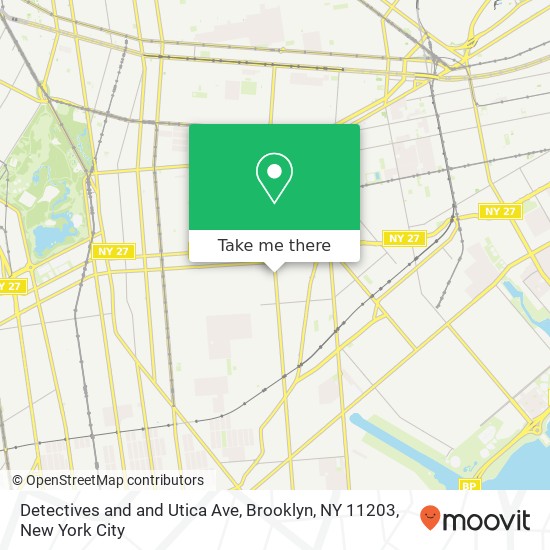 Mapa de Detectives and and Utica Ave, Brooklyn, NY 11203