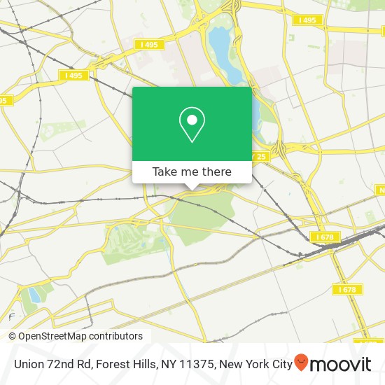 Mapa de Union 72nd Rd, Forest Hills, NY 11375