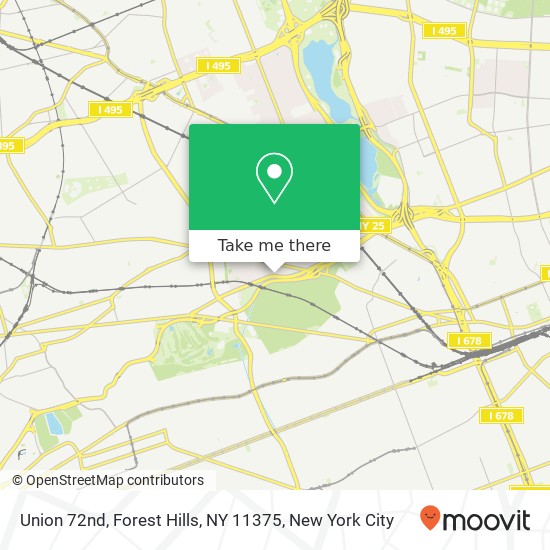 Mapa de Union 72nd, Forest Hills, NY 11375