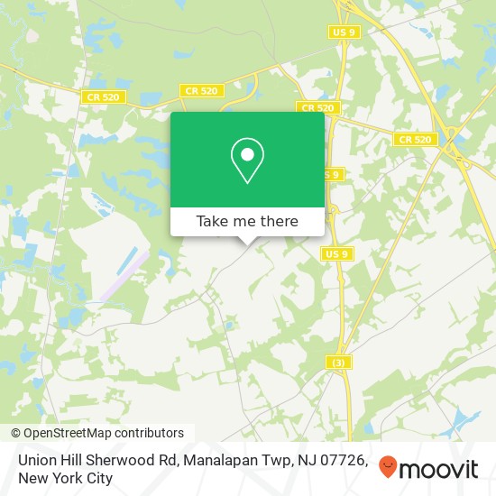 Union Hill Sherwood Rd, Manalapan Twp, NJ 07726 map