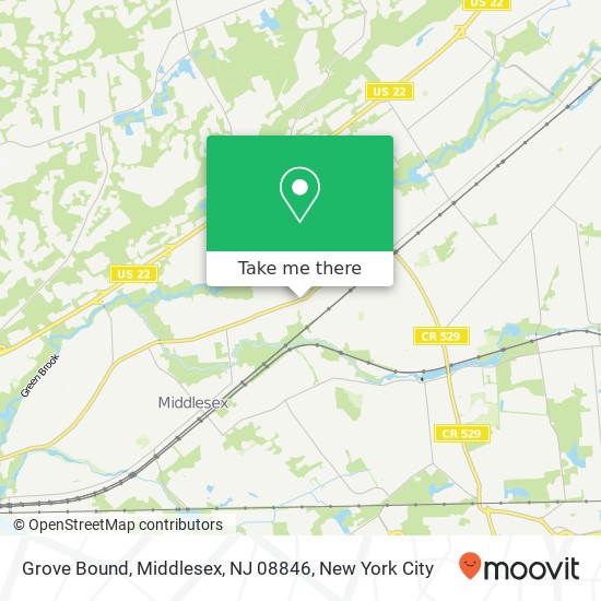 Mapa de Grove Bound, Middlesex, NJ 08846