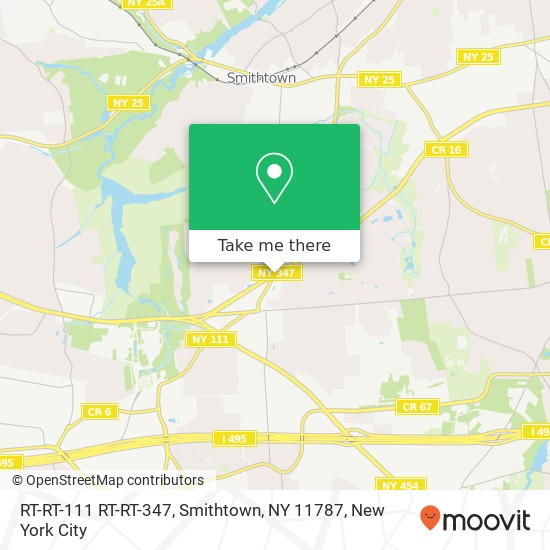 Mapa de RT-RT-111 RT-RT-347, Smithtown, NY 11787