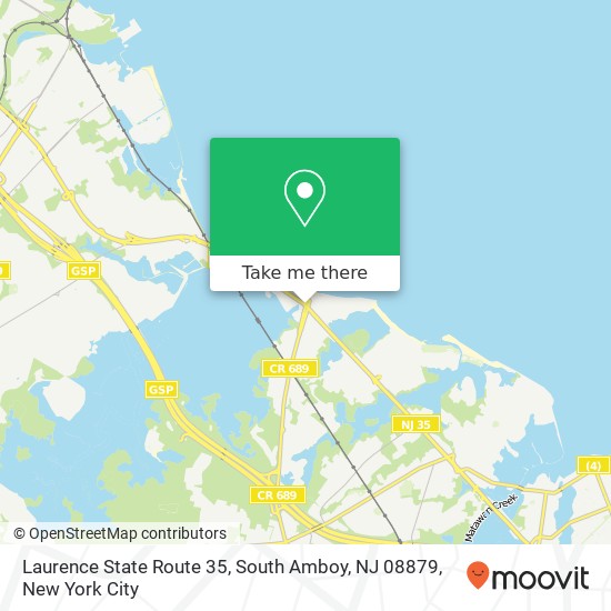 Mapa de Laurence State Route 35, South Amboy, NJ 08879