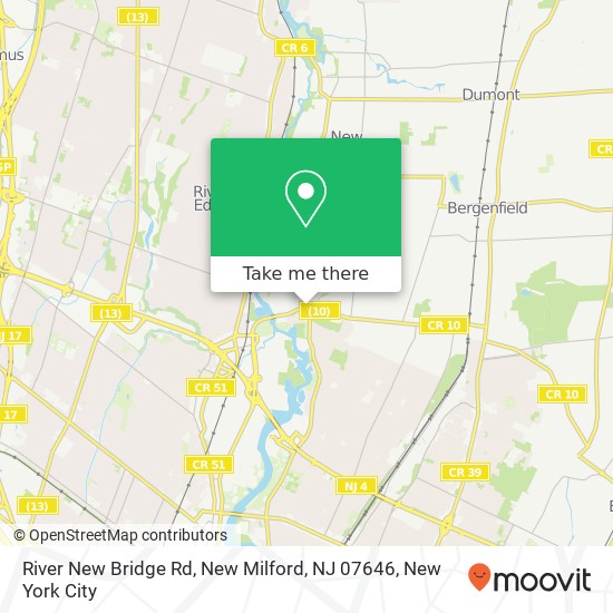 River New Bridge Rd, New Milford, NJ 07646 map