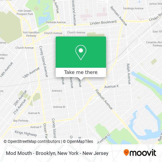 Mod Mouth - Brooklyn map
