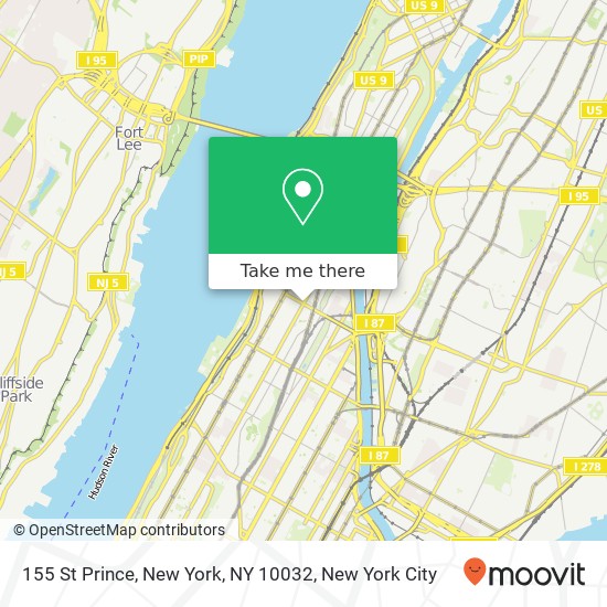 155 St Prince, New York, NY 10032 map